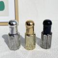 3ml/6ml/12ml Roll On Glass Bottle Colorful Essential Oil Container Gold Luxury Empty Refillable Mini Roller Perfume Bottle.