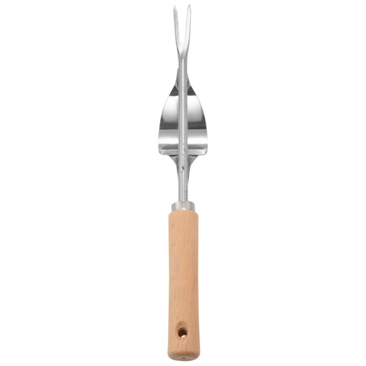 Wood Handle Stainless Steel Garden Weeder Removal Cutter Tools