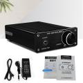 FX-Audio FX-502SPRO HiFi 2.0 Full Digital Audio Amplifier Adopting TPA3250 Power 70W*2 DC24V/4A Power Adapter Optional - Black with Adapter. 