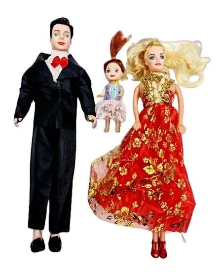 Family Doll Set/Barbie Doll Set/Putul Set/Couple Barbie Doll Set