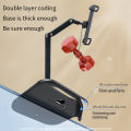 New Portable Monitor Stand-for ipad phone-Carbon-Foldable 3 layers2 layers-Drawing length 140~270mm-Load capacity 1.5kg-360° adjustment. 