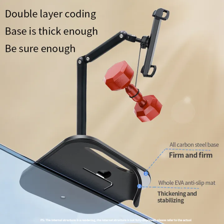 New%20Portable%20Monitor%20Stand-for%20ipad%20phone-Carbon-Foldable%203%20layers2%20layers-Drawing%20length%20140~270mm-Load%20capacity%201.5kg-360%C2%B0%20adjustment%20-%20Image%203
