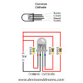5mm Transparent Laser Type Common Cathode RGB LED (10 Pieces).