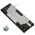 LEAVEN K620 61 Keys Hot Plug-in Glowing Game Wired Mechanical Keyboard, Cable Length: 1.8m, Color: Black White Green Shaft. 