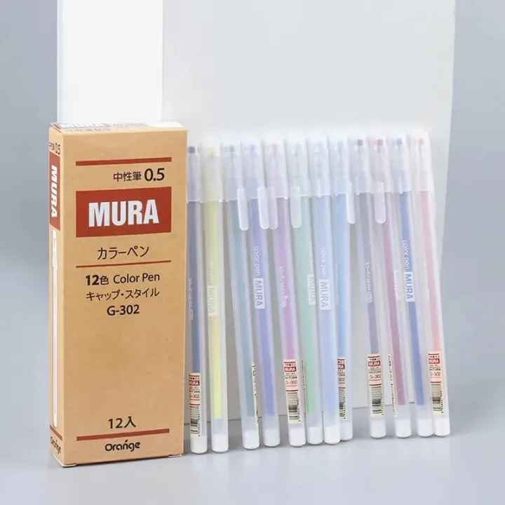 12%20PCS%20Colored%20gel%20pens%20set%20Kawaii%20blue%200.5%20mm%20ballpoint%20pen%20for%20journal%20Cute%20School%20supplies%20Korean%20stationery%20-%20Image%204