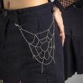 Punk Waist Chain Belt in Spider Web Silver Trousers Chain for Women Girl Men Jeans Belt Chain for Clothes Pant Cool Metal Chain.