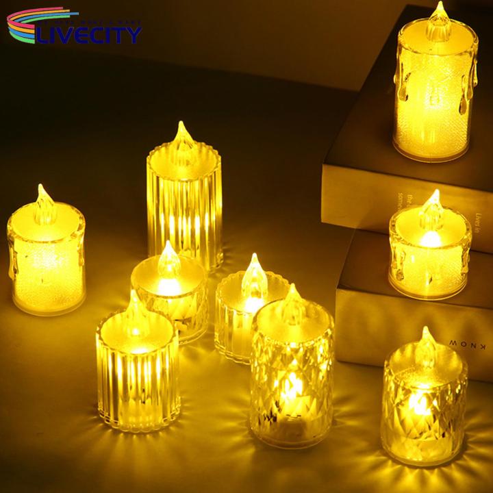 Crystal%20Chandelier%20Set%20Sparkling%20Crystal%20Led%20Candle%20Lights%20for%20Wedding%20Home%20Decor%20Set%20of%203%20less%20Than%203d%20Flickering%20Flame%20Candles%20-%20Image%2010