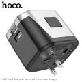 Hoco AC5 2USB+1Socket Universal Conversion Wall Charger. 