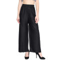 Cotton Plain Plazo for Women Black. 