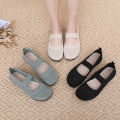 Slip-on Summer New Hole Mom Shoes Soft Bottom Soft Surface Breathable Lightweight Comfortable Hollow Lazy Flat Sandals.