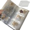 PVC Clear Jewelry Anti Oxidation Zipper Bag,Jewelry Earring Organizer Storage Book Bag,Jewelry Storage Book (84 Cells). 