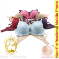 Combo 2 Pcs Elegant Push-Up Lace Bra – Underwire Support & Padded Cups, Anti-Sagging Soft AC-Net  /  2 Pcs Combo Premium Lace Panty – Women & Girls. 