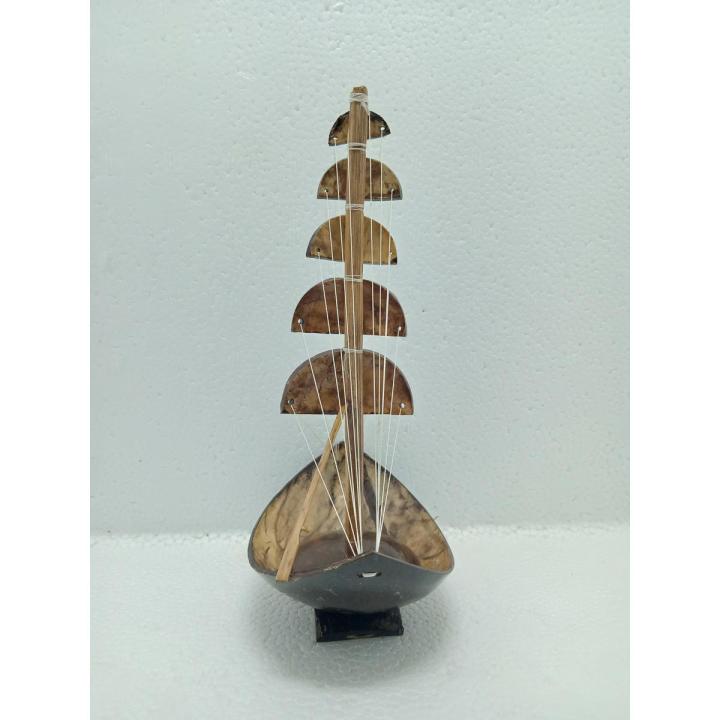 Handcrafted Coconut Shell made five Sailing Boat Showpiece