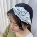 Fairy Lace Wide Hair Band - Spring Summer Headscarf - Adjustable Hair Styling Tools - French Ribbon Headband - Sweet, Pastoral Style, Korean, Elegant - Popular Hair Accessories. 