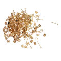 100Pairs Earrings Studs and Backs Flat Iron Earrings Posts Jewelry Making. 