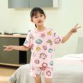2 4 6 8 10 Years Kids Pjs Sets Summer Pajamas for Children Cotton Boys Sleepwear Baby Pyjamas Short Sleeves Girl Sets Nightwear. 