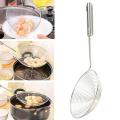 Kitchen Utensil Stainless Steel Mesh Strainer Ladle Spider Skimmer Fry Spoon.