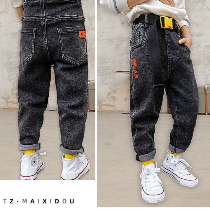 Boy's%20Jeans%20Spring%20Thin%20New%20Style%20Pants%20Big%20Boy%20Children%20Autumn%20Loose%20Stretch%20Trousers%20Korean%20Version%20-%20Image%203