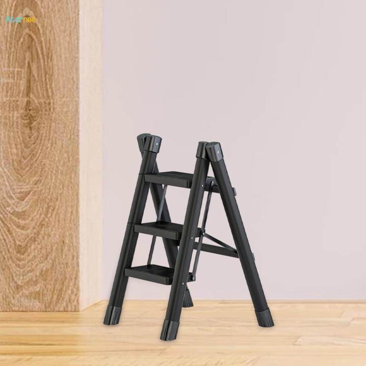 Folding%20Ladder%20Space%20Saving%20Non%20Slip%20Thickened%20Portable%20Black%20Sturdy%20Stepladder%20for%20Three%20layers%20-%20Image%203