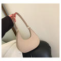 Casual Shoulder Bags Women Felt Stone Pattern Underarm Bag Fashion Exquisite Crescent Saddle Bags Ladies Advanced Armpit Bag. 