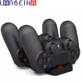 【Lejia】Dual USB Charging Station for playstation PS4 Game Controller Black Charger for dualshock 4 handle.