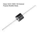 5Pcs- Diode 10A10 1000V 1KV 10A General Purpose Rectifier Diode 10A10 Silicon Junction Diode R-6 Package Electrical Circuitry & Parts.