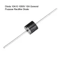 5Pcs- Diode 10A10 1000V 1KV 10A General Purpose Rectifier Diode 10A10 Silicon Junction Diode R-6 Package Electrical Circuitry & Parts. 