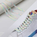 Flat Shoelaces Rainbow Colour Shoe Laces Casual Canvas Shoes Colorful Shoelace Print Gradient Suitable For All Unisex 1 Pair.