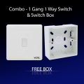 Combo - 1 Gang 1 Way & Switch Box.