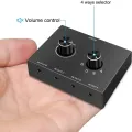4 Port Audio Switch, 3.5mm Audio Switcher, Stereo AUX Audio Selector, 4 Input 1Output/1Input 4 Output Audio Switcher Box. 