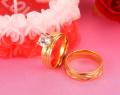 Waterproof Tarnish Free Couple Wedding Ring Jewelry 18K Real Gold Plated Stainless Steel Zircon Diamond Engagement Rings. 