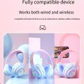 Wireless Headphones Bluetooth Headsets Foldable Game Earphone With Mic Colourful Light Headset For Xiaomi Samsung Phone PC.