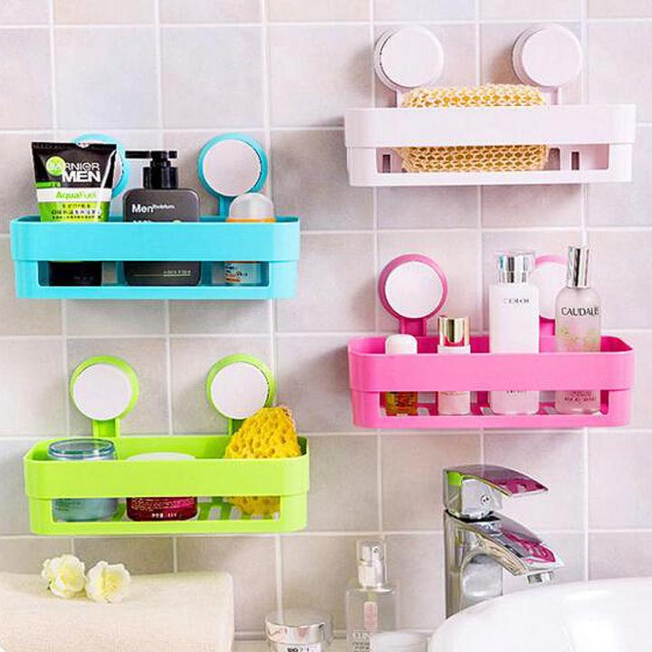 plastic toilet bathroom wall hanging storage rack basket