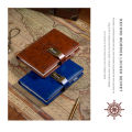 【Fashion】Vint-age Journal Diary with Lock B6 PU Retro Notebook 3-Digit Combination Private Journal Line Pages Writing Gift for Boy.