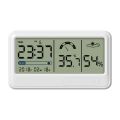 Electronic Digital Hygrometer Humidity Meters Gauge with Time Date LCD Display Clock.
