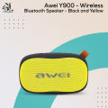 Awei Y900 - Wireless Bluetooth Speaker - Black and Yellow. 