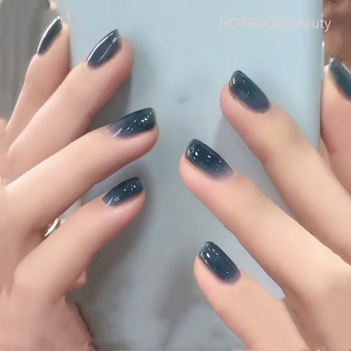 24pcs%20Jelly%20Red%20Finished%20Press%20On%20Nails%20Art%20Seamless%20Removable%20Full%20Cover%20False%20Nails%20Set%20Women%20Girls%20Nail%20Art%20Decoration%20-%20Image%203