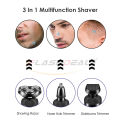 （NEW）Electric Shaver Rotary Razor 3 in 1 Facial Grooming Kit USB Rechargeable Beard Trimmer For Men Hair Cutter Machine Multifunctional Floating Razor Professional Electric Shaver For Men (grey). 
