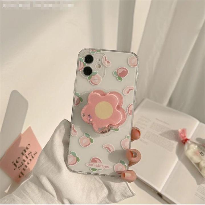 Phone%20Case%20For%20iPhone%2011%2012%2013%2014%2015%20Pro%20Max%20Mini%206%206S%207%208%20Plus%20XR%20XS%20Max%20X%20SE%202020%20Casing%20Cute%20INS%20Pink%20Love%20Flowers%20Flower%20Holder%20Clear%20Soft%20Fashion%20Back%20Cover%20Transparent%203D%20TPU%20-%20Image%208