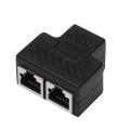 3X 2 Port RJ45 Splitter Adapter LAN Network Ethernet Extender Connector Plug Lot 1Pcs.