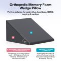 Wedge Pillow Foam | Orthopedic Wedge Cushion for Back Support, Sleeping, Leg Elevator, Pregnancy, GERD, Anti Snoring (Dark Grey, 18 x 17.5 x 11 Inch).