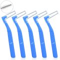 L Shaped Interdental Brushes for Between Teeth and Gums,5pcs Angle Interdental Brushes, Brush Micro Tight Cleaner, Plaque Removal, 6 Sizes(Blue), 5pcs Angle Interdental Brushes, L Shaped Interde. 