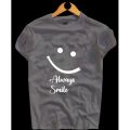 Always Smile Men  Fashionable New Desing Digital printed Boys T-shirt/ Tshirt For Men/ T-shirt. 