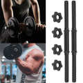 Weight Lifting Handles (2Pcs/Set) Gym Home Training Dumbbell Bars with 4 Spinlock Collar.