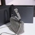 King brick rhinestone bag bag women's bag dinner bag crossbody women's hand armpit full of diamond bags shiny full of diamond bags.