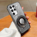 For Samsung Galaxy S24 Ultra S24 Plus Case Creative Bracket Transparent Fashion Soft Glitter Plated Fall Prevention for Galaxy S24 Plus S24 Ultra Back Cover.