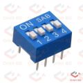3Pcs 4 Position DIP Switch 2.54mm Pitch Horizontal DIP Switch Four Positions Piano Type Dial DIP Slide Switch For Electronics Circuit PCB. 