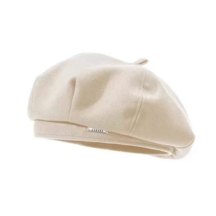 Black%20beret%20new%20women's%20autumn%20and%20winter%20Japanese%20face%20show%20small%20woolen%20octagonal%20hat%20ins%20painter%20hat%20big%20head%20hat%20-%20Image%206