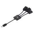 3 in1 3 Port USB-c Type-c 3.1 Male to USB 2.0 OTG HUB Adapter Cable Converter. 