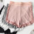 pants women's summer anti-walking plus size outside wearing safety pants, fat mm leggings, lace thin loose three-point shorts.
